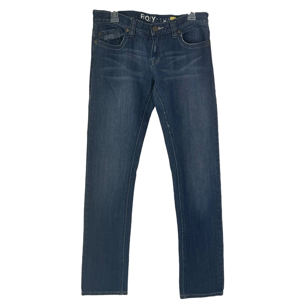 ROXY Size 11 Tall Y2K Low Rise‎ Denim Straight Leg Jeans